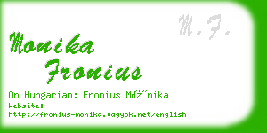 monika fronius business card